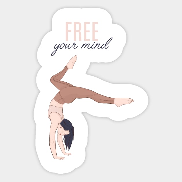 Yoga free your mind Sticker by Milatoo